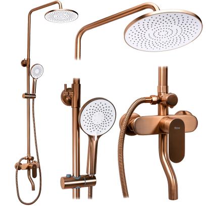 REA DROP Brush Copper dušas komplekts