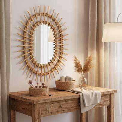 Boho fali tükör 57CM QDJ5749