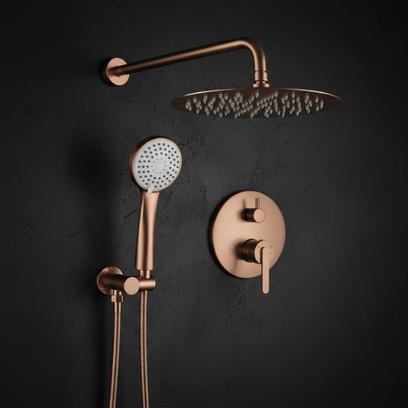 Slēptas dušas komplekts Rea Ontario Brush Copper + BOX