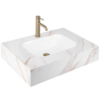 Lavabo suspendido REA Aresa Grey Gold 70