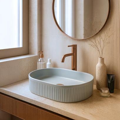 Lavabo sobre encimera Rea Vanda Baby Blue Matt