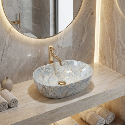 Kriauklė stalviršio Rea Amelia Ruststone 48