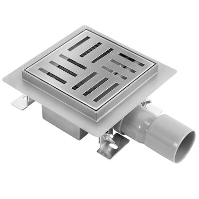 Drenaje lineal REA CROSS 150x150 Nickel Brush