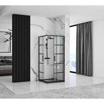 Zuhanykabin Rea Concept Black 80x80