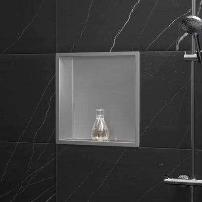 bathroom shelf 30x30 steel brush