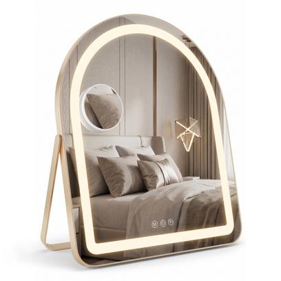 Oglindă LED GLAM L.Gold 40x45cm