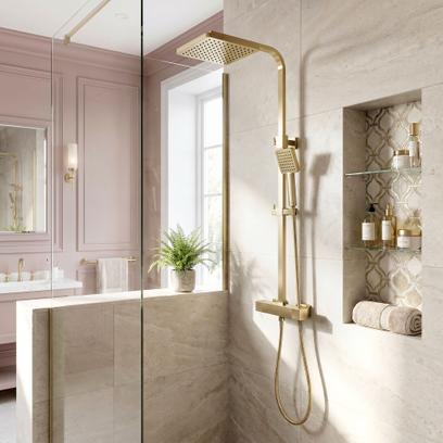 Dušas komplekts Rea Atrium Brush Gold