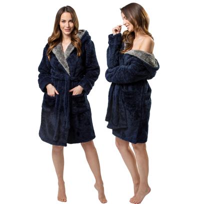 Fürdőköpeny Jordan Navy-Grey women L
