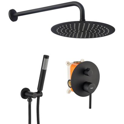 Zuhanyszett rejtett Rea Lungo black + box
