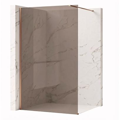 Kabina prysznicowa Walk-In Rea Flexi Brown / Brush Copper 140