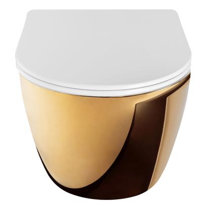 Toilet bowl  Carlo Flat Mini Gold/White