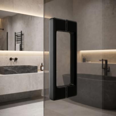 Shower door handle Rea 02 Black