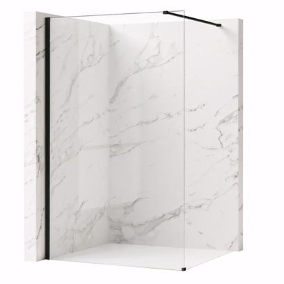 Zuhanyfal Rea Flexi Transparent / Black 70