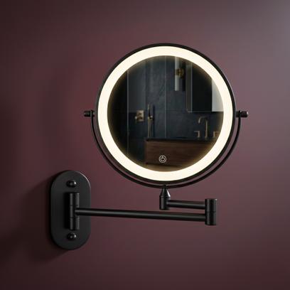 LED seinapeegel Glow Black