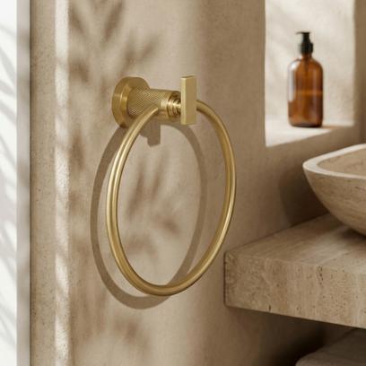 Cuier de baie Ring 81307 Rivo Brush Gold