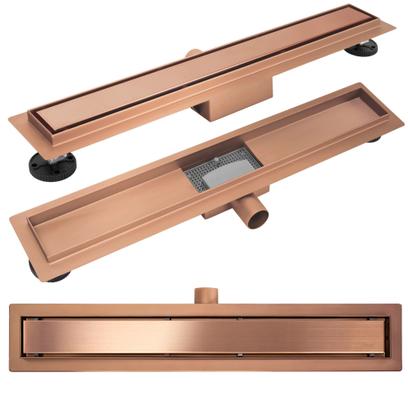 Linear drainage Rea Neox brush copper 80