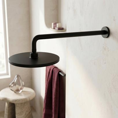 Ramię do deszczownicy okrągłe REA JS-9021B 40cm Czarne