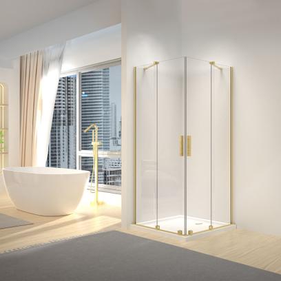 Cabina doccia REA Montana Double Gold Brush 80x80