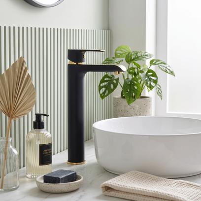 Robinet de lavabo REA Bloom Black gold High