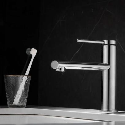 Baterie pentru lavoar REA OVAL CHROM low