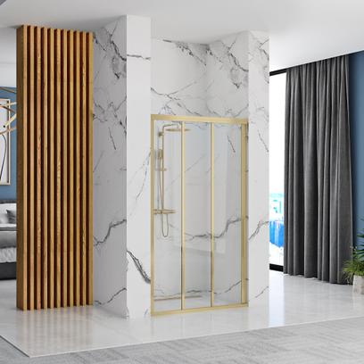 Puerta de la ducha Rea Alex 90 Gold Brush