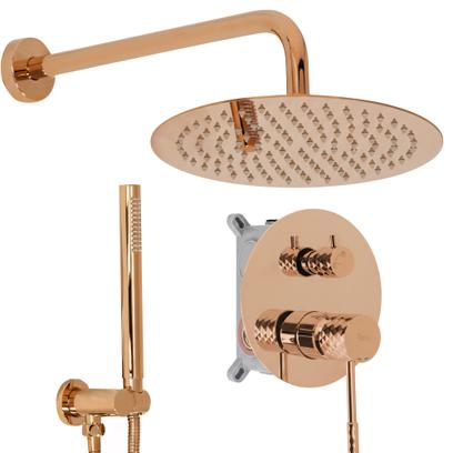 Rea Lungo Diamond paslēpts dušas komplekts Copper + BOX