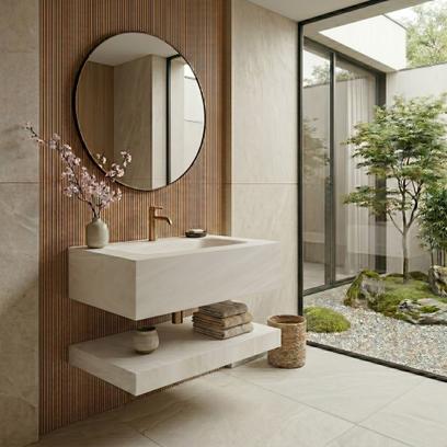 Wandwaschbecken mit Ablage Rea Apollo Gran Cloud Sky 70
