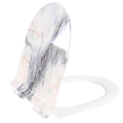 Slow-closing toilet seat CARLO GRANIT SHINY DUROPLAST SLIM