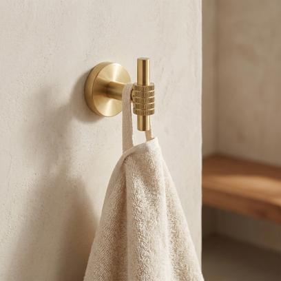 Cuier de baie 29104 Rivo Brush Gold