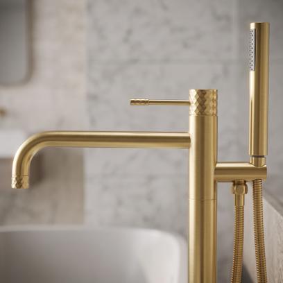 Maišytuvas laisvai stovintis Rea Lungo Diamond Brush Gold
