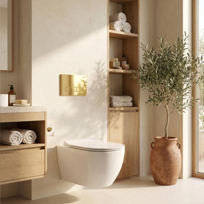 Комплект Инсталляции для Унитаза Slim  024N с Кнопкой HD Gold