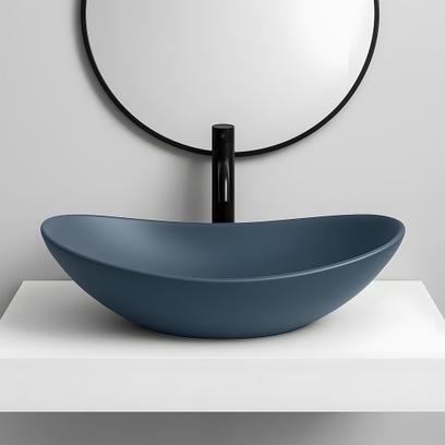 Lavabo sobre encimera Rea Royal Blueberry Matt