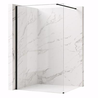 Zuhanyfal Rea Flexi Transparent / Black 100