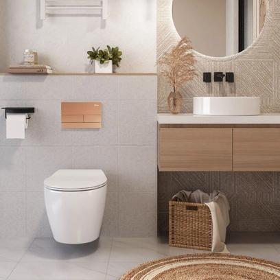 Falba építhető wc tartály K011A-Q T Brush Copper/Rose Gold