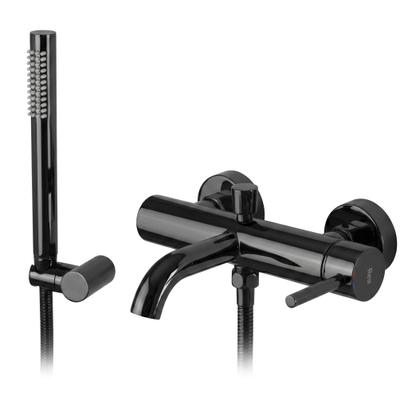 Fürdőkád csaptelep Rea Lungo Black metallic