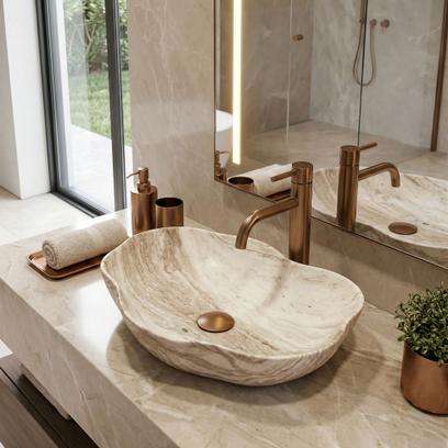 Lavabo sobre encimera Rea Pearl Saturn