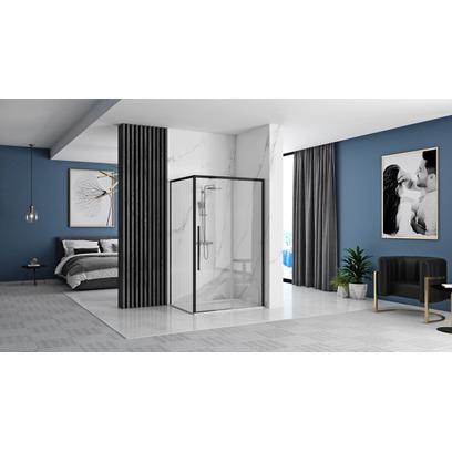 Zuhanykabin Rea SOLAR black MAT 90x90