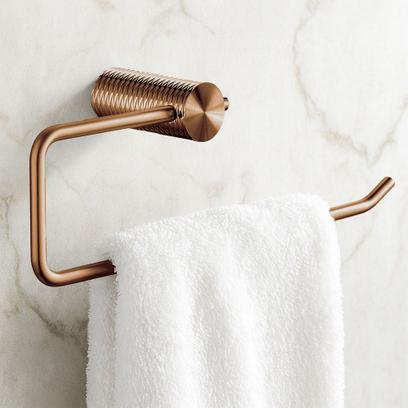 Cabide de banheiro com braço único 9710 Prism Brush Copper