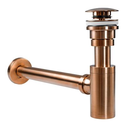REA COPPER MAT univerzális mosdószifon click-clack leeresztő szeleppel