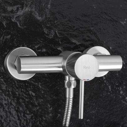 Baterie de duș REA Lungo Stripe BRUSH NICKEL