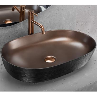 Lavabo sobre encimera REA Cleo 61 Copper Bush / Black