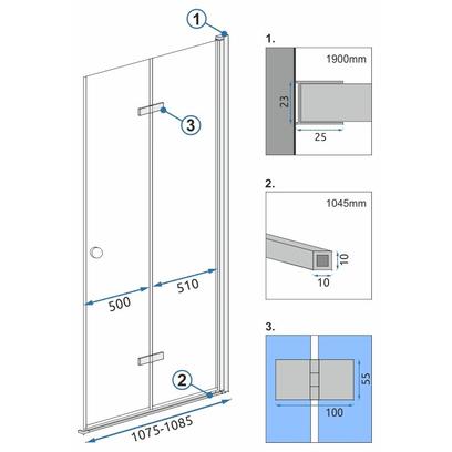 Zuhanykabin modul FOLD N2 110