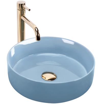 Lavabo sobre encimera Rea SAMI L.BLUE SHINY