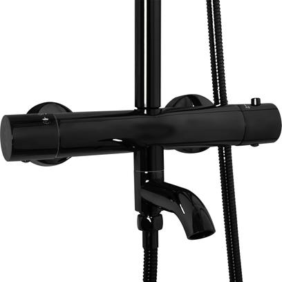 Rea Lungo Black Metallic dušikomplekt termostaadiga