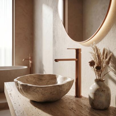 Waschbeckenarmatur Rea Arcos Brush Copper
