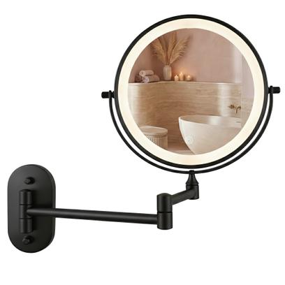 LED seinapeegel Glow Black
