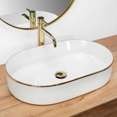Lavoar pe blat Rea Nadia White Gold Edge