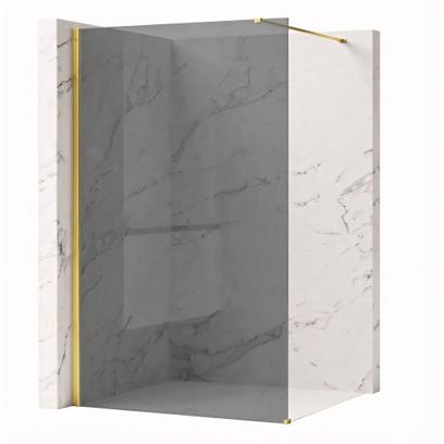 Parete doccia Rea Flexi Grey / Gold 140