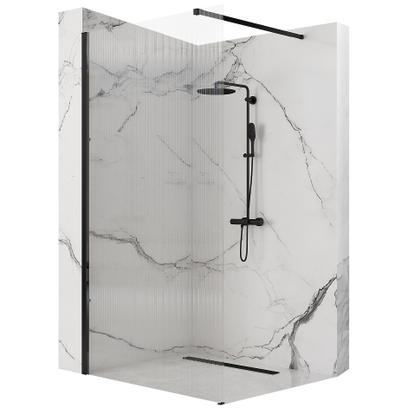 Pared de la ducha Rea Aero Intimo Black Mat 90