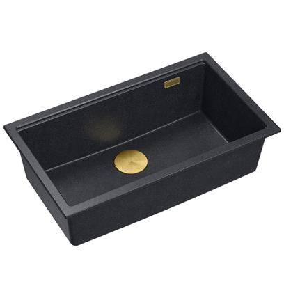 гранитна мивка Logan 110 Black Metallic